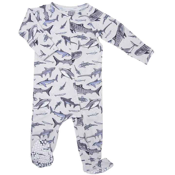 Zipper Footie - Sharks - Onesie