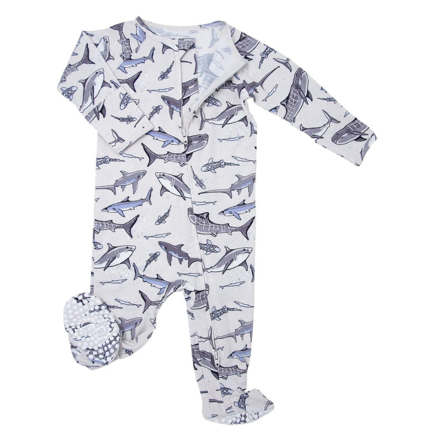 Zipper Footie - Sharks - Onesie