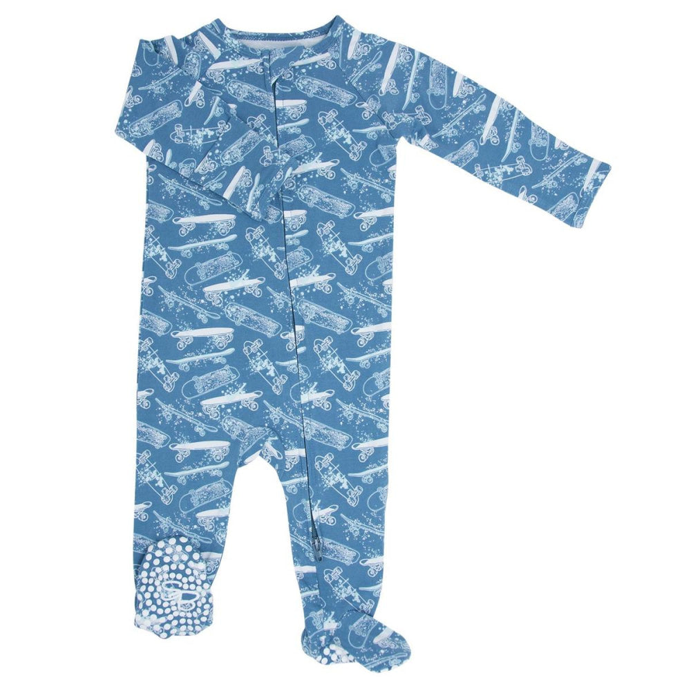 Zipper Footie - Skateboards - Pajamas