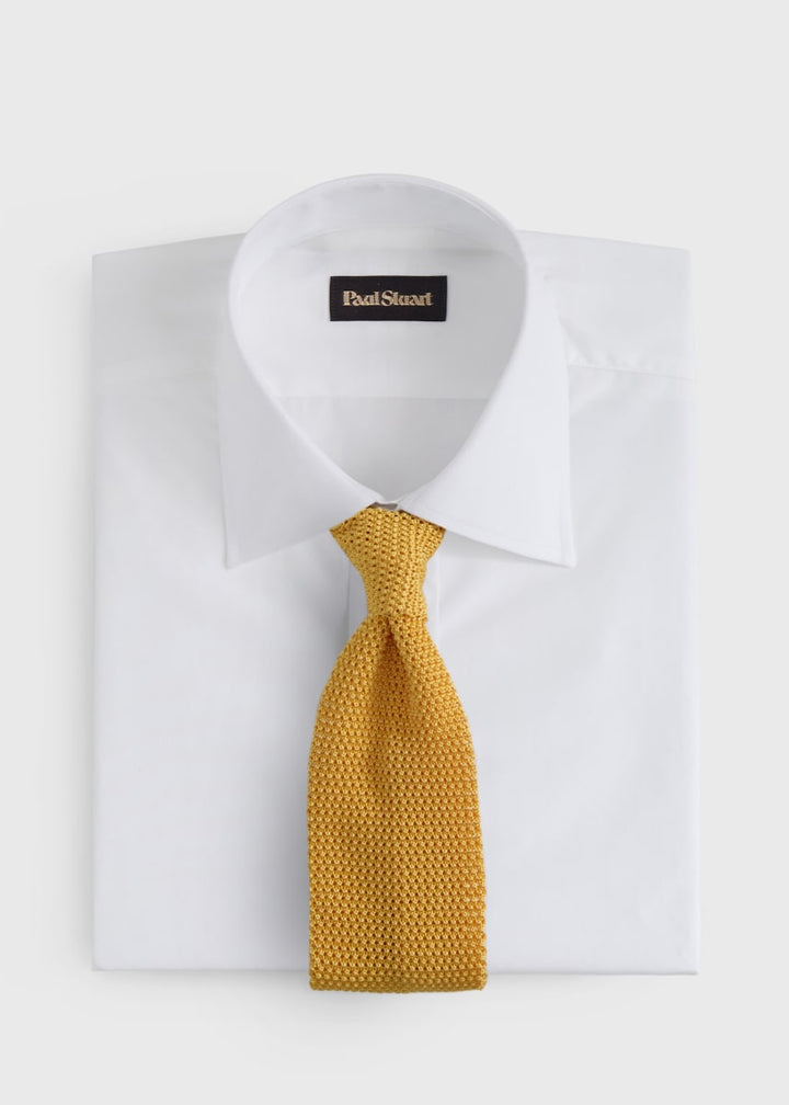 Silk Knit Tie - Yellow