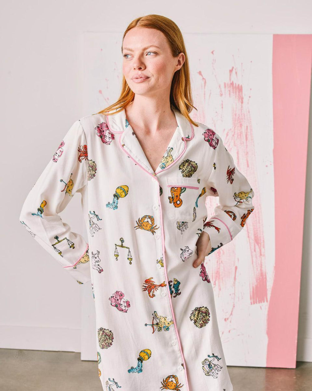Zodiac Sleep Shirt - White - Pajamas
