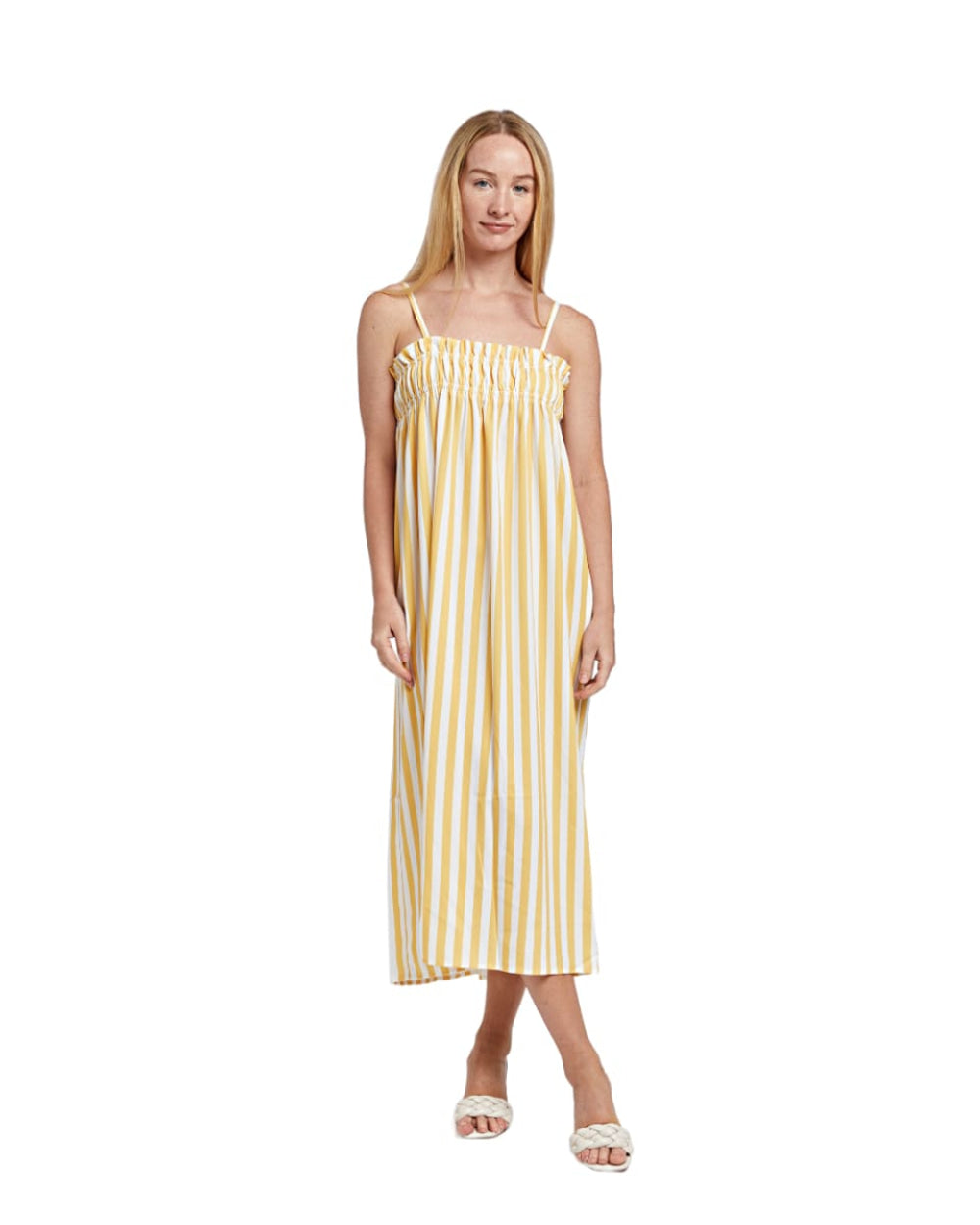 Zoe Dress - Yellow Stripe - Dresses