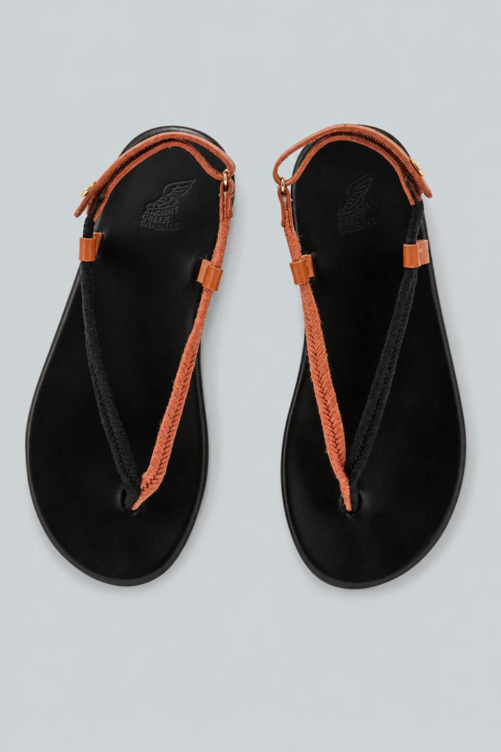 Zoi Sandals - Black/Tan - 7 - Sandals
