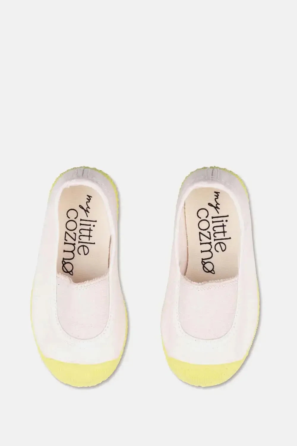 Slip-on vegan baby sneakers - Pink yellow