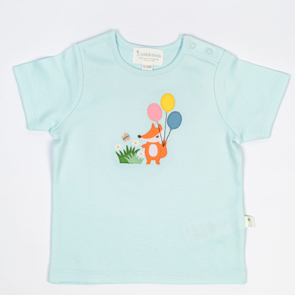 Foxie Interlock Shirt - Cornflower Blue