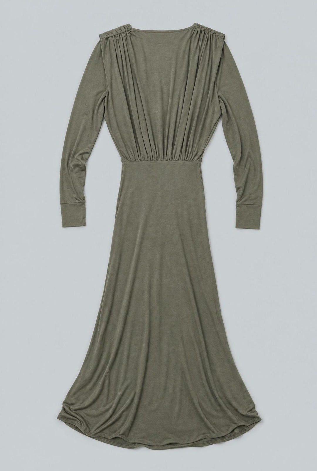 V-Neck Wrap Gown - Olive