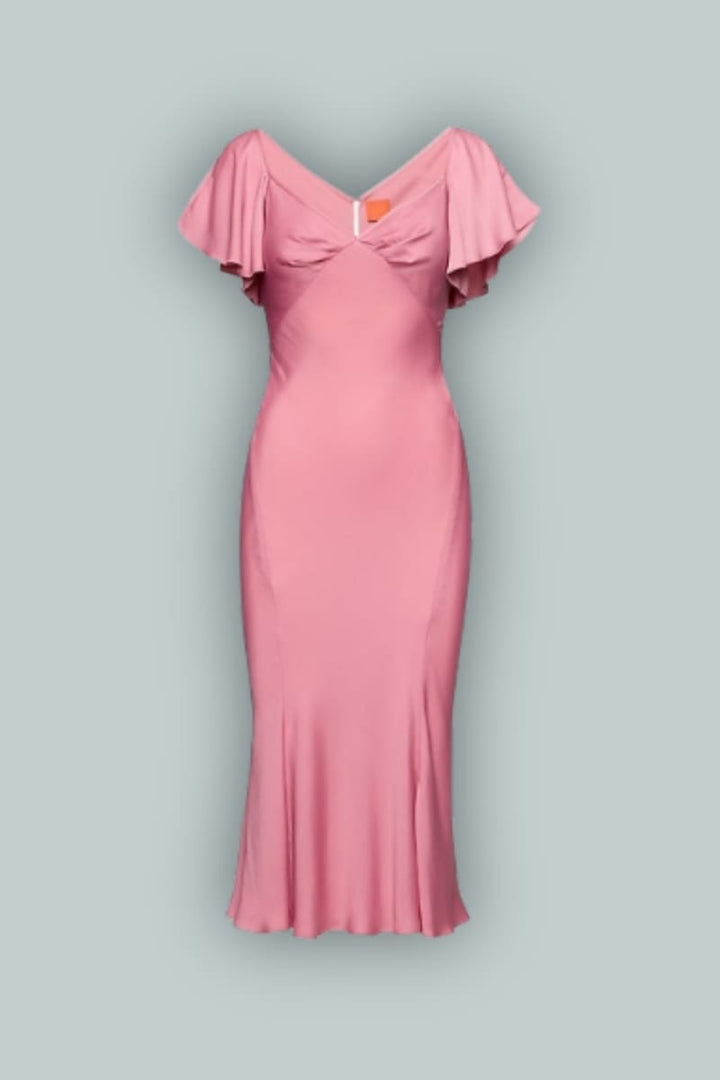 GapStudio Satin Midi Dress - Elle Pink
