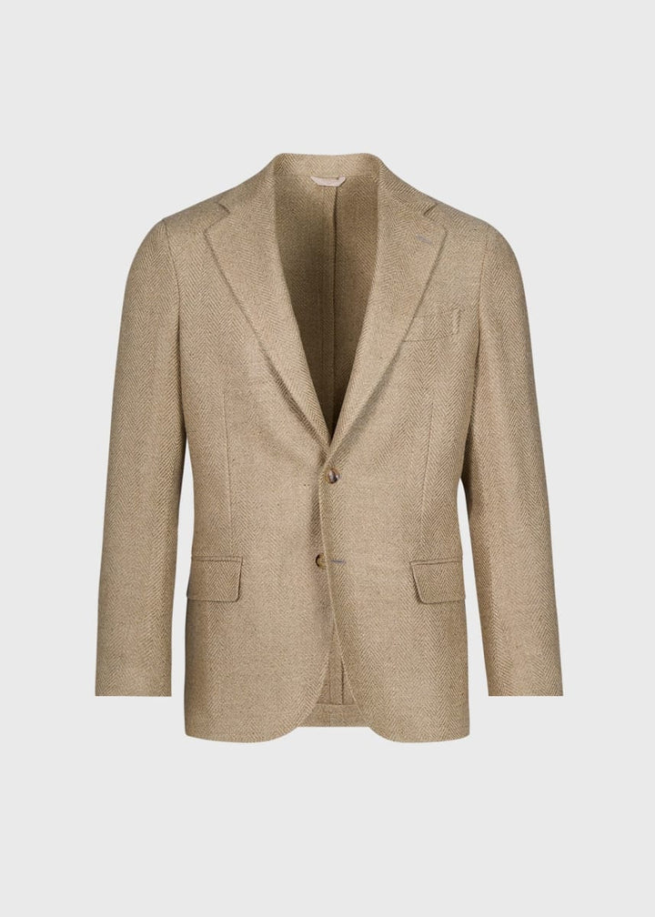 Silk & Linen Herringbone Jacket - Sage