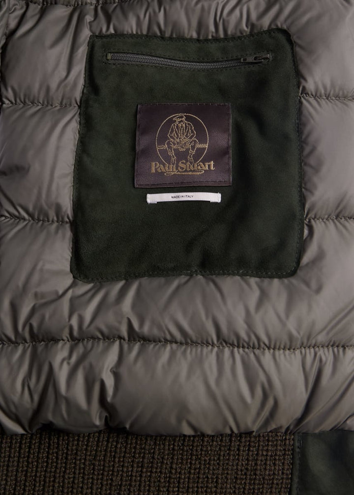 Suede Bomber Jacket - Green