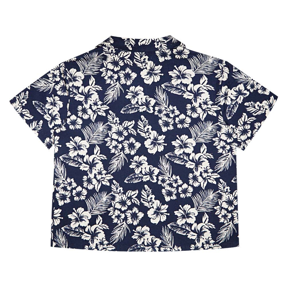 Boy Hibiscus Shirt - Hibiscus Print Tops The New Society