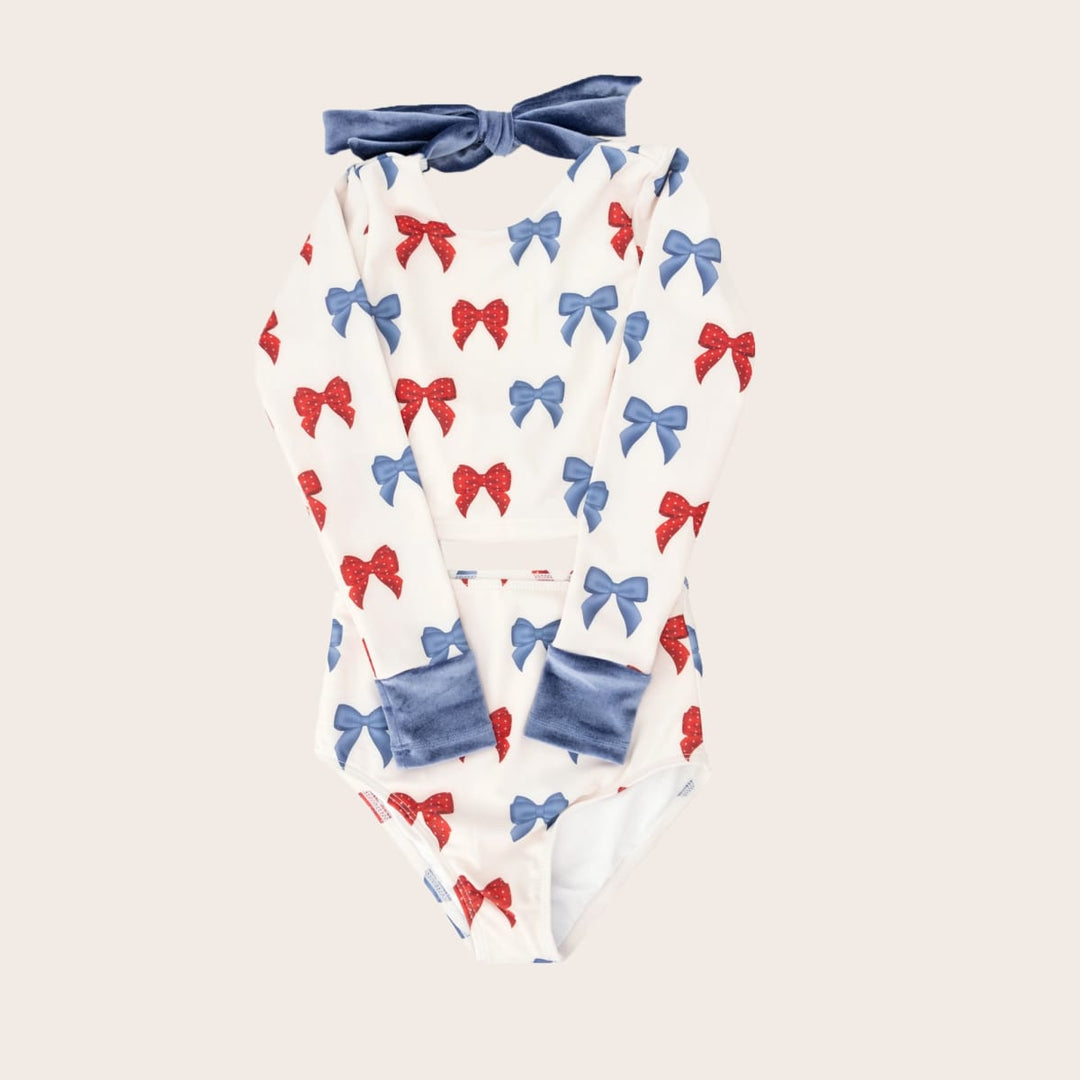 Two Piece Long Sleeve - Americana Bow