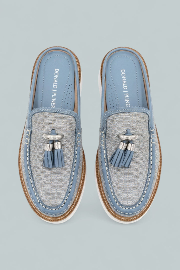 Tassel Mule Loafers - Denim
