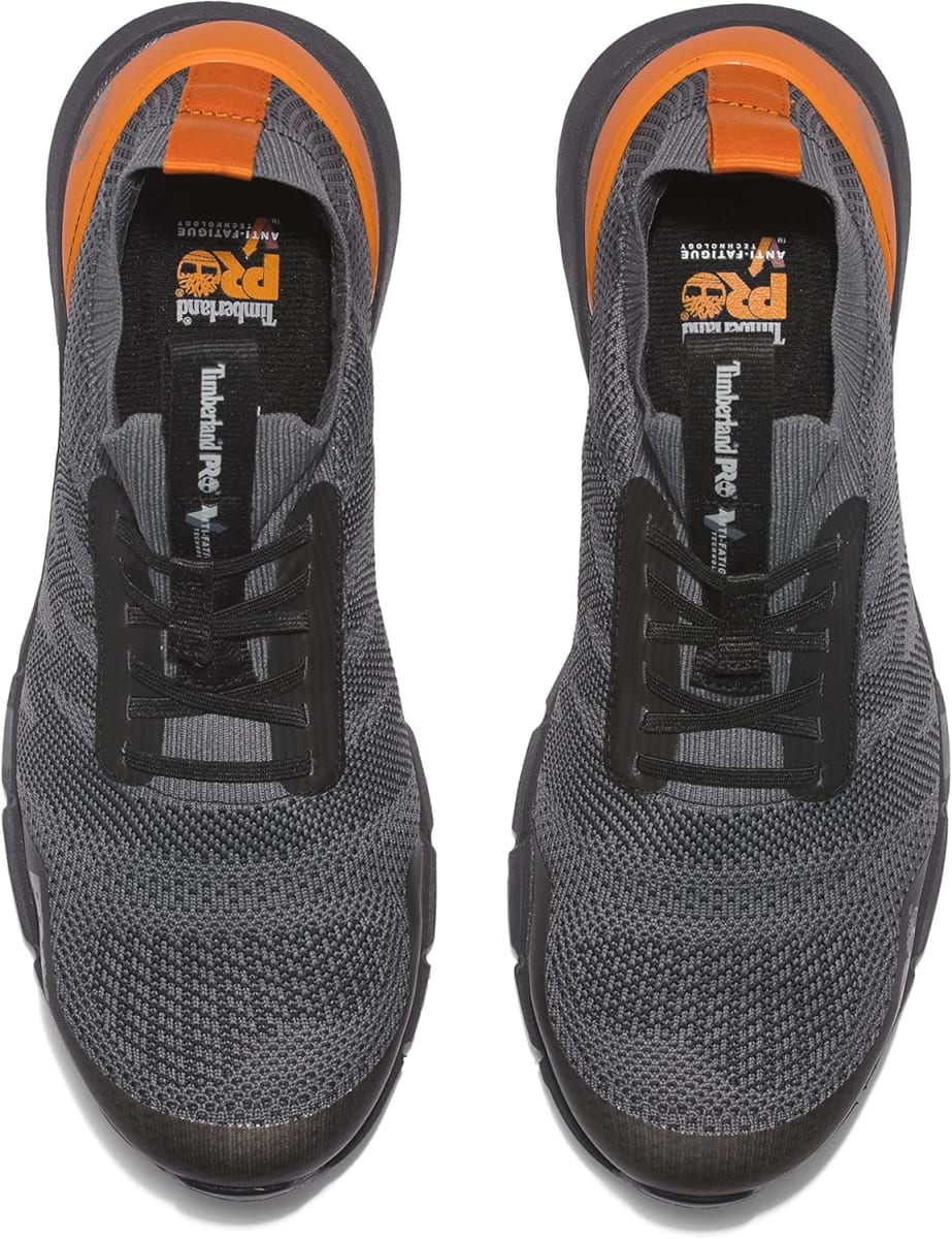 Radius Knit Composite Safety Toe Work Shoe - Grey/Orange