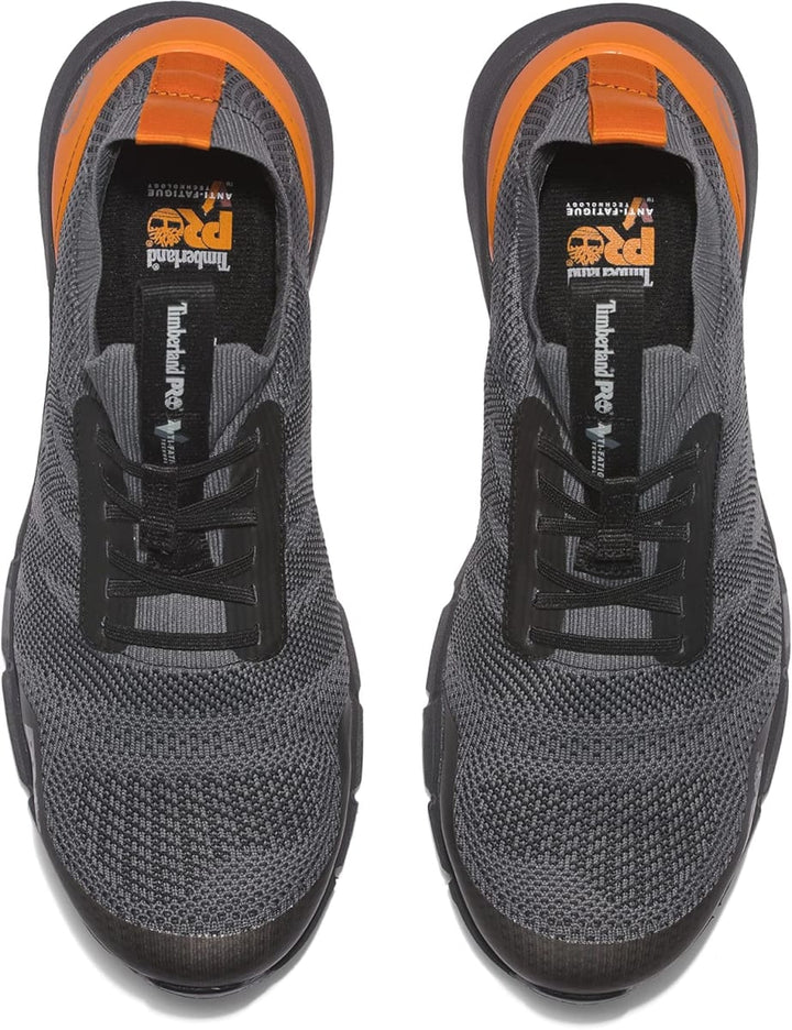 Radius Knit Composite Safety Toe Work Shoe - Grey/Orange