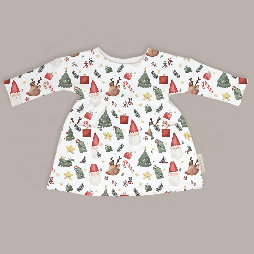 Boat Neck Easy Dress - Holiday Love