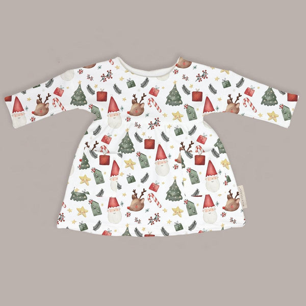 Boat Neck Easy Dress - Holiday Love