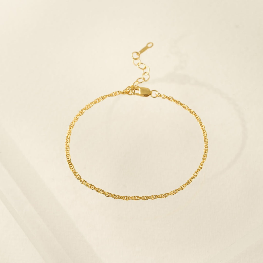 Singapore Chain Gold-Filled Bracelet