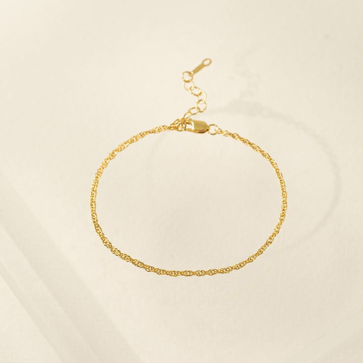 Singapore Chain Gold-Filled Bracelet