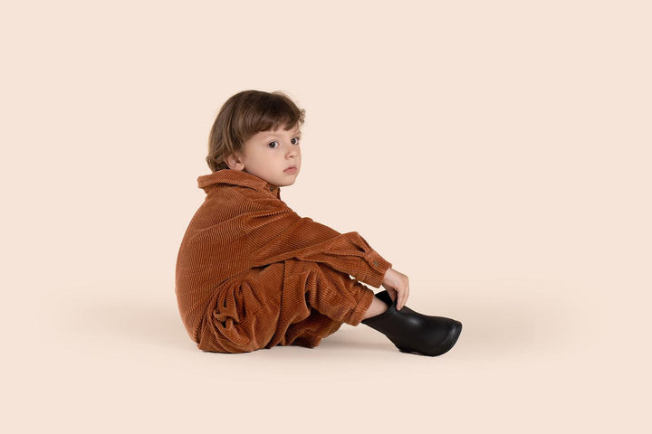 Kids Corduroy Mechanic Jumpsuit - Rust